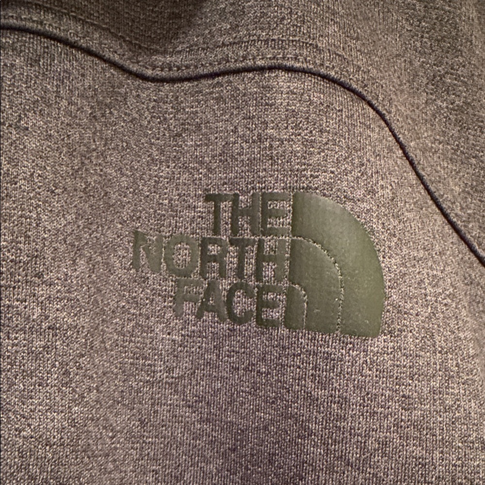 The North Face Men’s Medium Full Zip Hooded Jacket Black Softshell Fleece - Picture 4 of 8